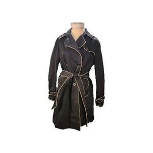Gap Woman's Y2K Double Breasted Trench Style Coat with Polka Dot Lining‎ Size XL